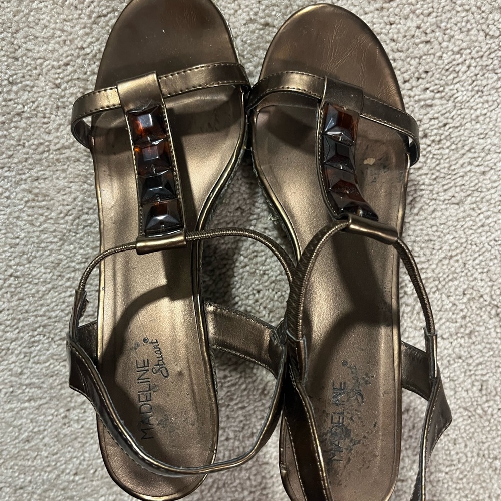 Madeline Stuart Bronze Sandals